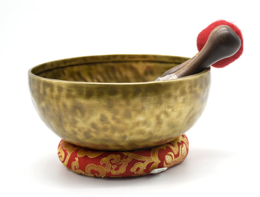 10-inch Tiger singing bowl with mallet, cushion and striker