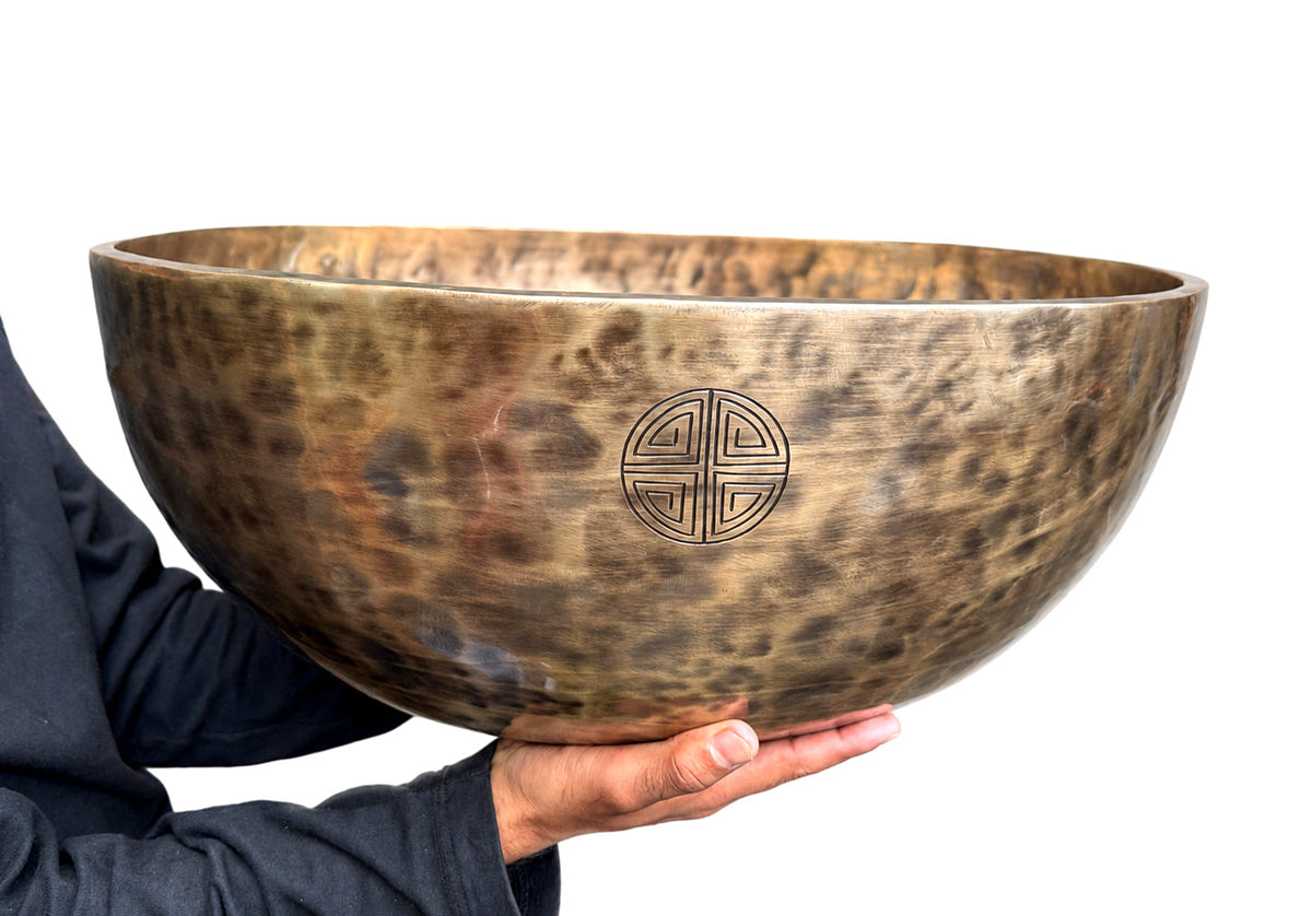 20-inch Full Moon singing bowl handcrafted in Nepal