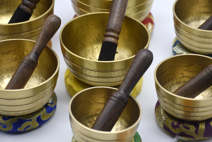Hand-Beaten Tibetan Singing Bowl Set of 7 – Chakra Balancing Meditation Sound Bath Collection
