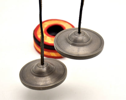 Handcrafted bronze Tingsha meditation bells from Nepal
