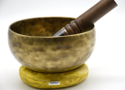 Handmade Tibetan Tiger Eye singing bowl from Nepal