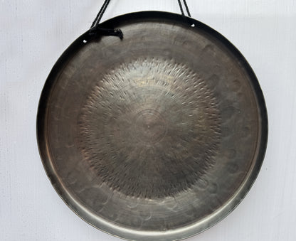 50 cm Tree of Life Tibetan Gong – Handcrafted Sacred Geometry Sound Healing Gong with Mallet