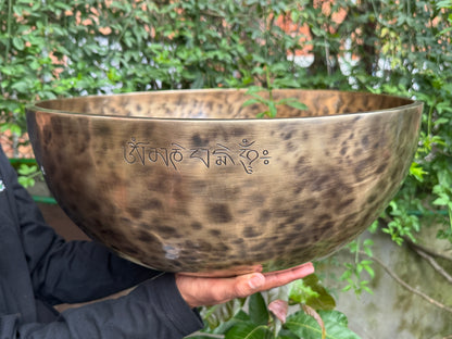 Large standing singing bowl for meditation and sound baths