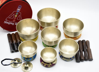 Traditional Himalayan singing bowls for Reiki and sound bath sessions